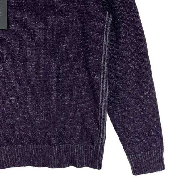 New Dylan Gray Classic Men Purple Grey Crew Neck Sweatshirt Cashmere US L - Picture 5 of 9